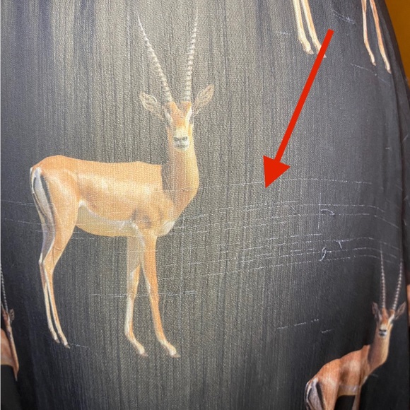 Gazelle Print Long Skirt | Side Zip | Great for Miss Match Dressing Size Large - Picture 8 of 12